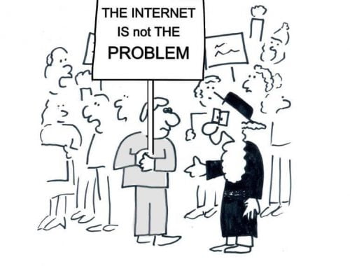 The Internet is NOT the problem sign
